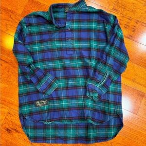 VERMONT FLANNEL Henley Shirt S 100% cotton